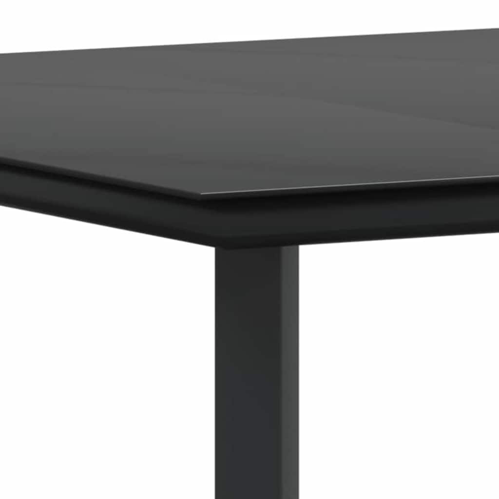 Conjunto de Comedor de Jardín 9 pcs Gris ratán sintético