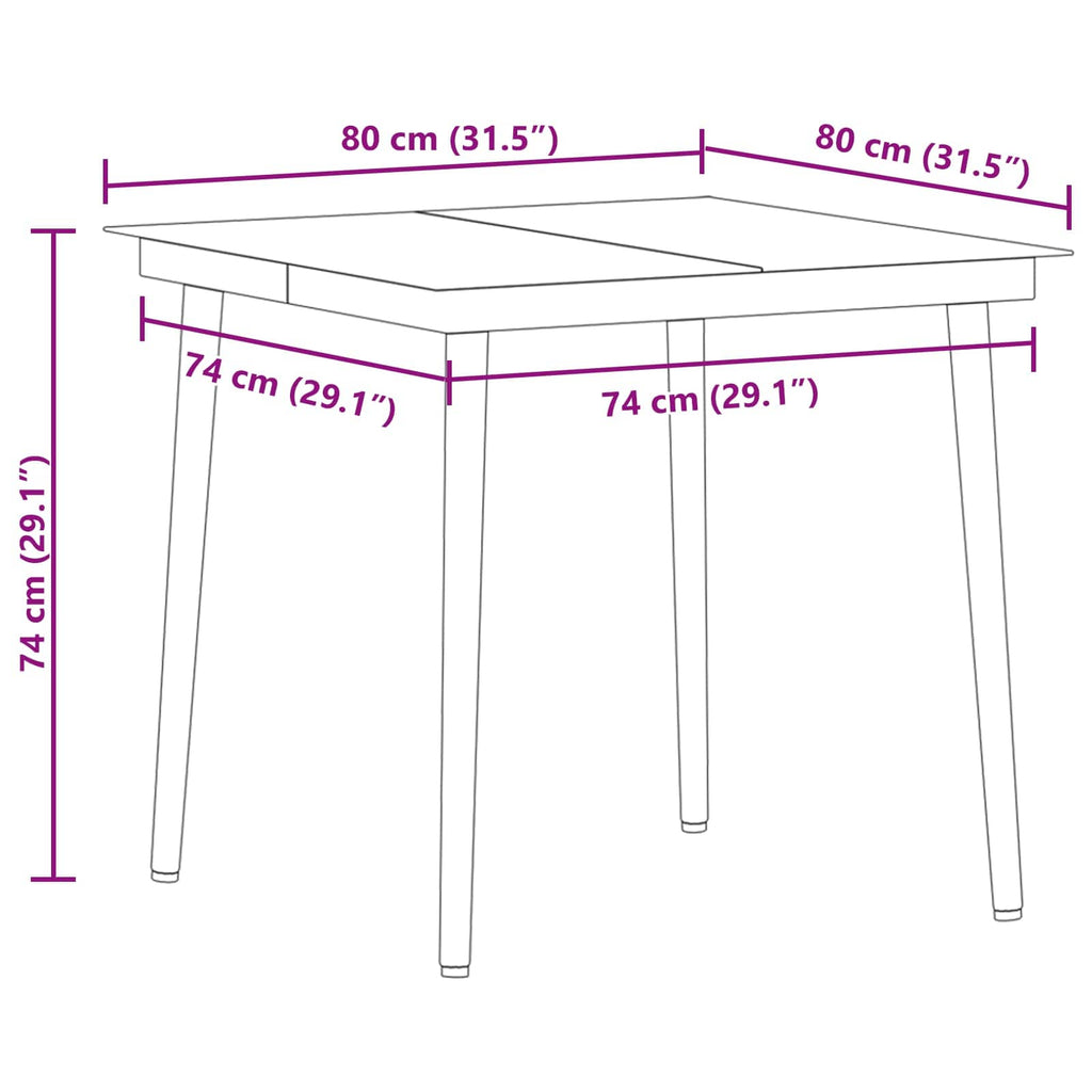 Conjunto de Comedor de Jardín 3 pcs Beige ratán sintético