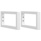 Soportes estante de lavabo 2 uds rectangular acero blanco