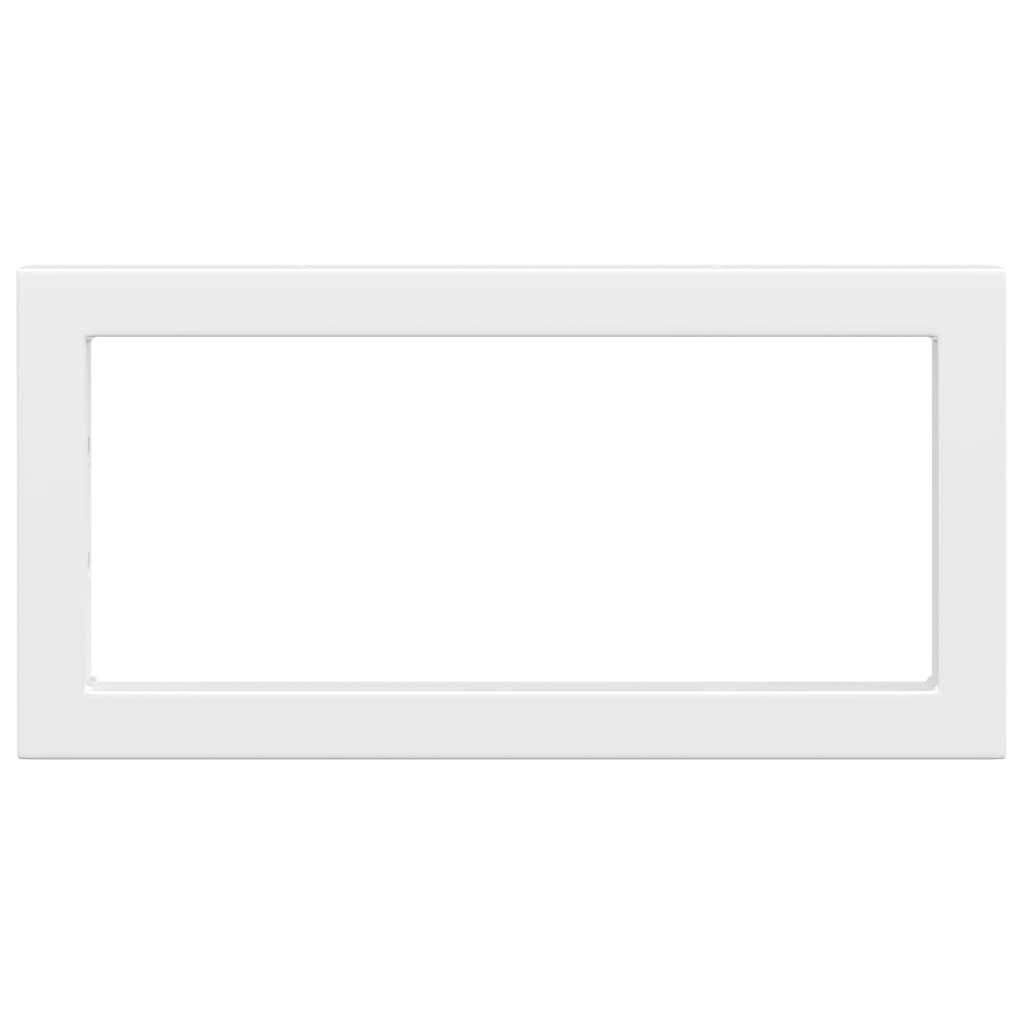 Soportes estante de lavabo 2 uds rectangular acero blanco