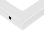 Soportes estante de lavabo 2 uds rectangular acero blanco
