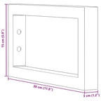 Soportes estante de lavabo 2 uds rectangular acero blanco