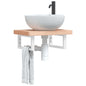 Basin shelf brackets 2 pcs rectangular steel white