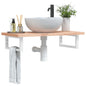 Basin shelf brackets 2 pcs rectangular steel white