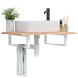 Basin shelf brackets 2 pcs rectangular steel white
