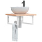 Basin shelf brackets 2 pcs rectangular steel white