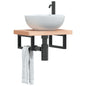 Basin shelf brackets 2 pcs rectangular steel white