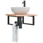 Basin shelf brackets 2 pcs rectangular steel white