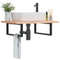 Basin shelf brackets 2 pcs rectangular steel white