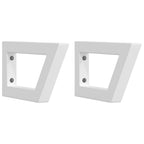 Soportes estante de lavabo 2 unidades trapecio acero blanco