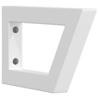 Soportes estante de lavabo 2 unidades trapecio acero blanco