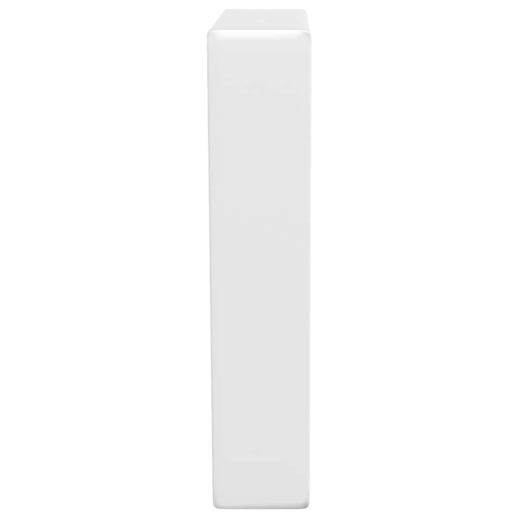 Soportes estante de lavabo 2 unidades trapecio acero blanco