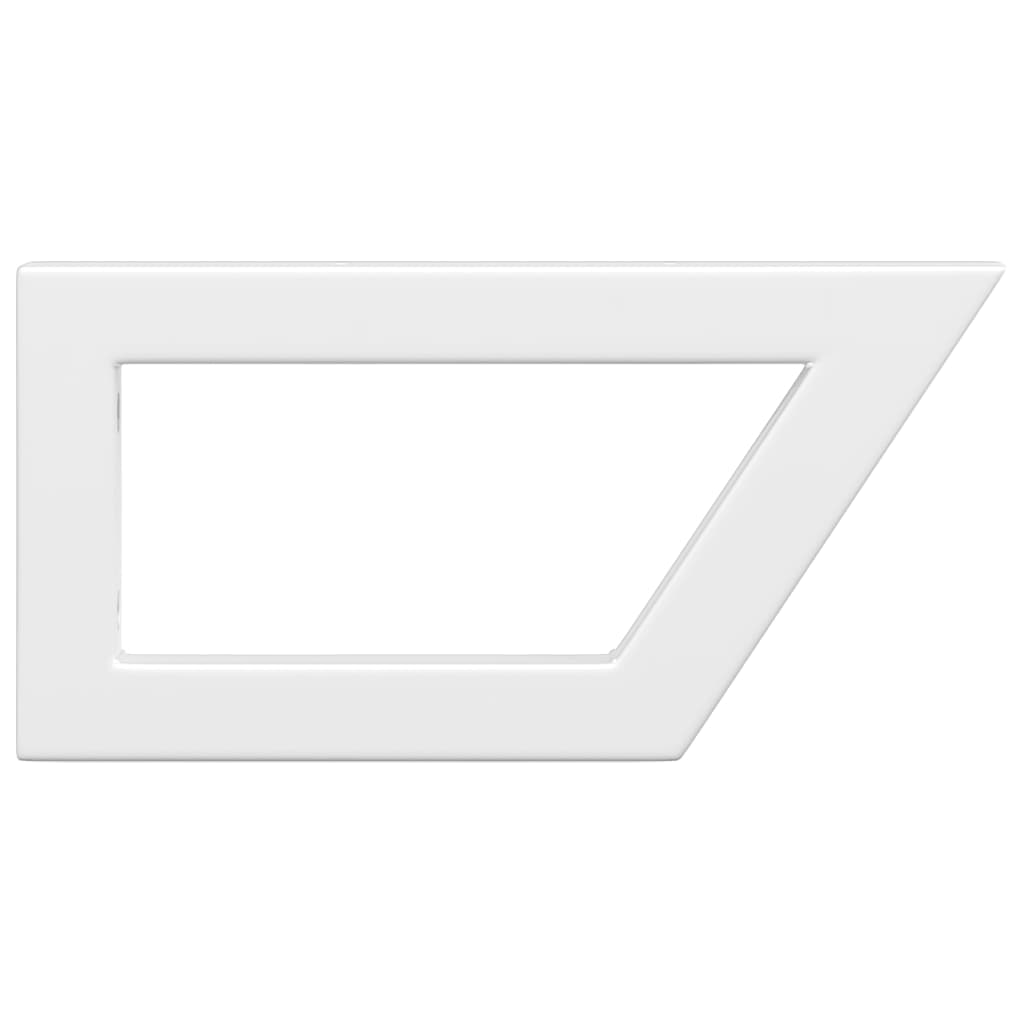Soportes estante de lavabo 2 unidades trapecio acero blanco