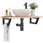 2 Trapezoidal White Steel Basin Shelf Brackets