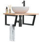 2 Trapezoidal White Steel Basin Shelf Brackets