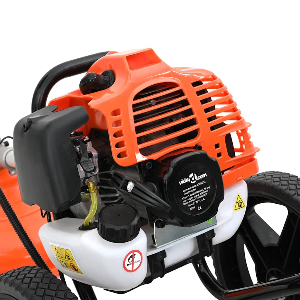 Desbrozadora con ruedas naranja 52 cc 1,45 kW
