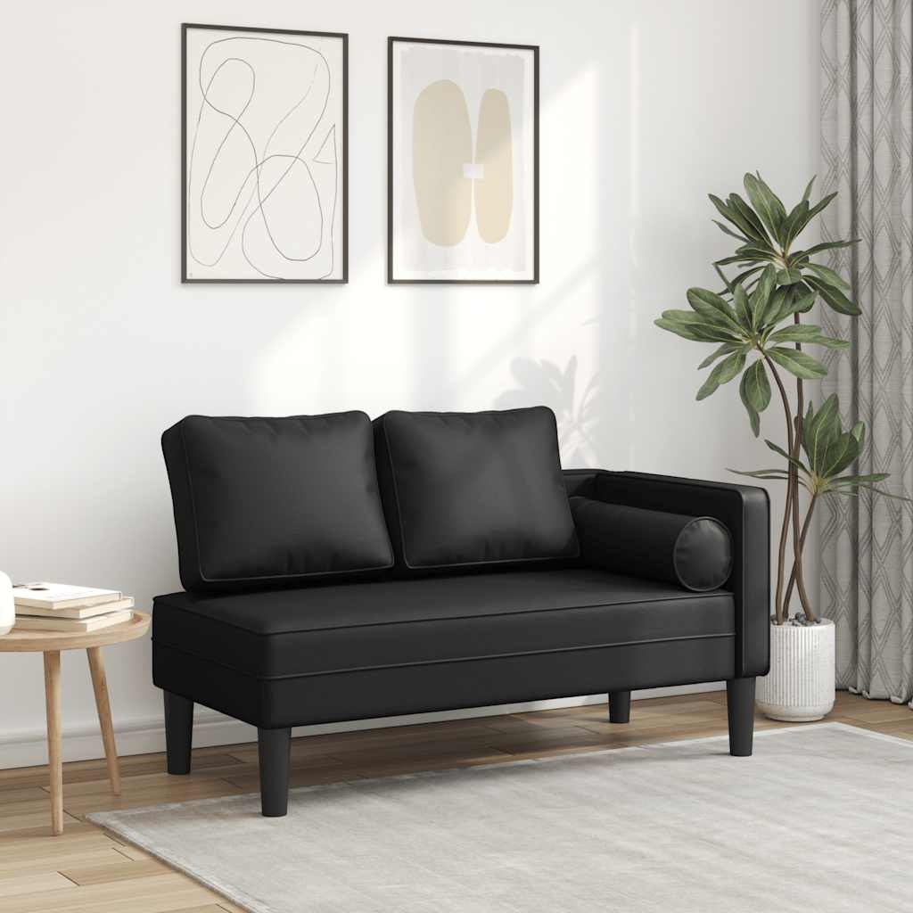 Sofa bed with white synthetic leather cushions