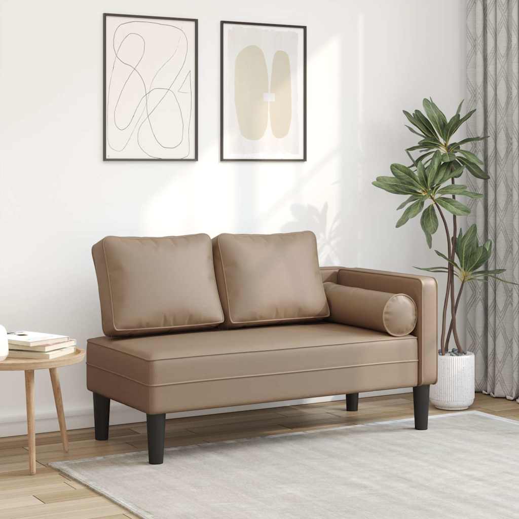 Sofa bed with white synthetic leather cushions