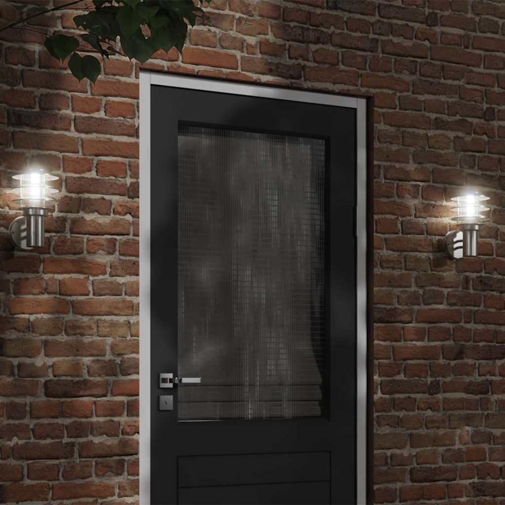 Aplique de exterior con sensor acero inoxidable negro
