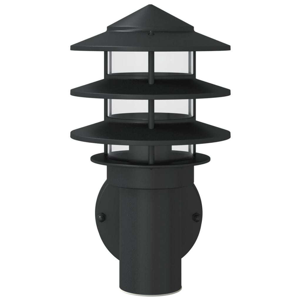 Apliques de exterior 2 unidades acero inoxidable negro