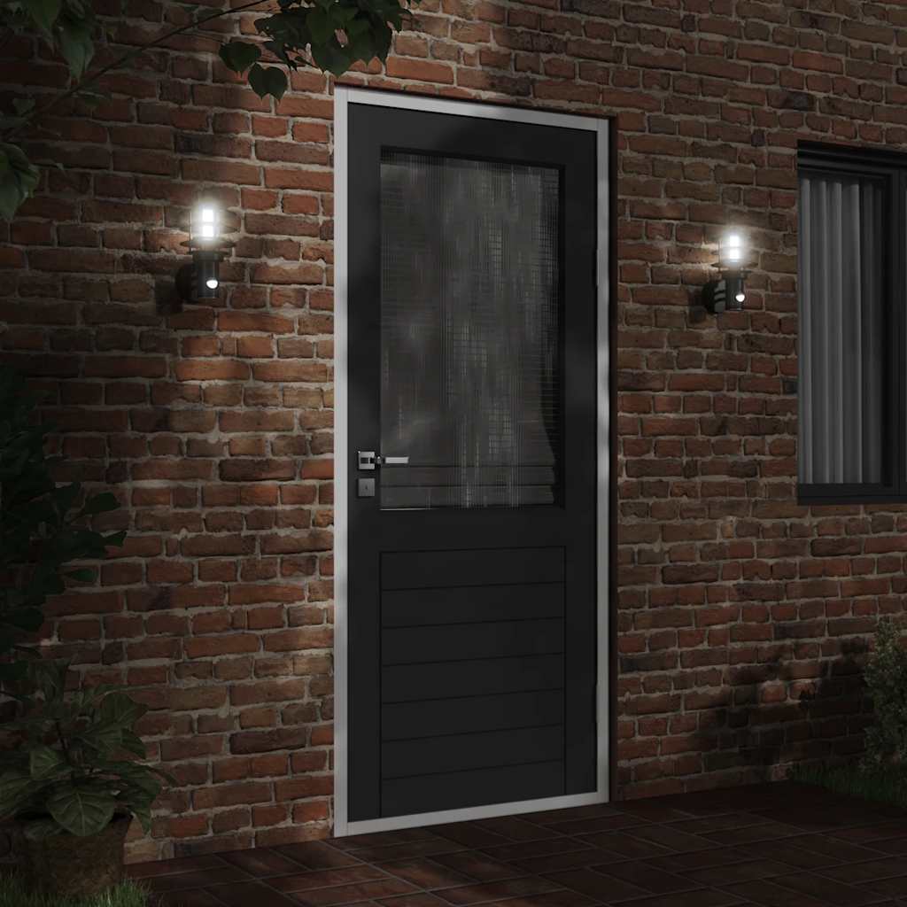 Aplique de exterior con sensor acero inoxidable negro