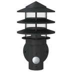 Aplique de exterior con sensor acero inoxidable negro