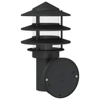 Aplique de exterior con sensor acero inoxidable negro