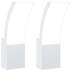 Lámparas de pared LED de exterior 2 uds aluminio fundido blanco