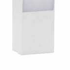 Lámparas de pared LED de exterior 2 uds aluminio fundido blanco