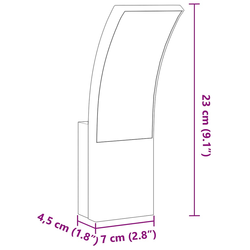 Lámparas de pared LED de exterior 2 uds aluminio fundido blanco