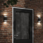 Aplique de exterior con sensor acero inoxidable negro
