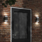 Aplique de exterior con sensor acero inoxidable negro