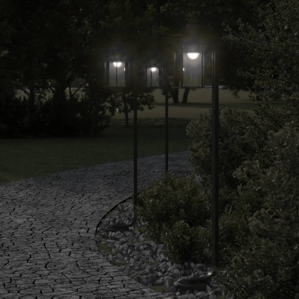 Aplique de exterior con sensor acero inoxidable negro
