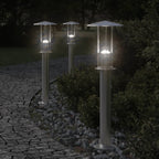 Farolas de exterior 2 unidades acero inoxidable 215 cm