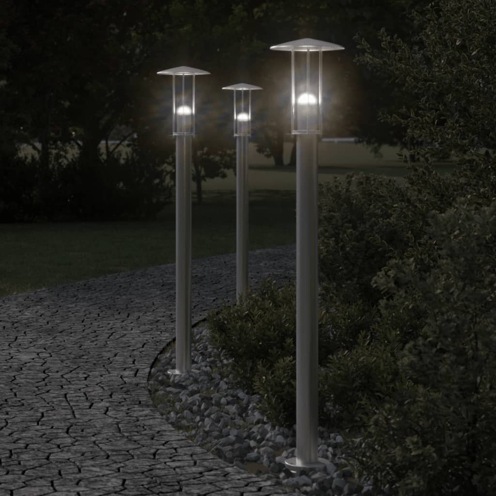 Aplique de exterior con sensor acero inoxidable negro