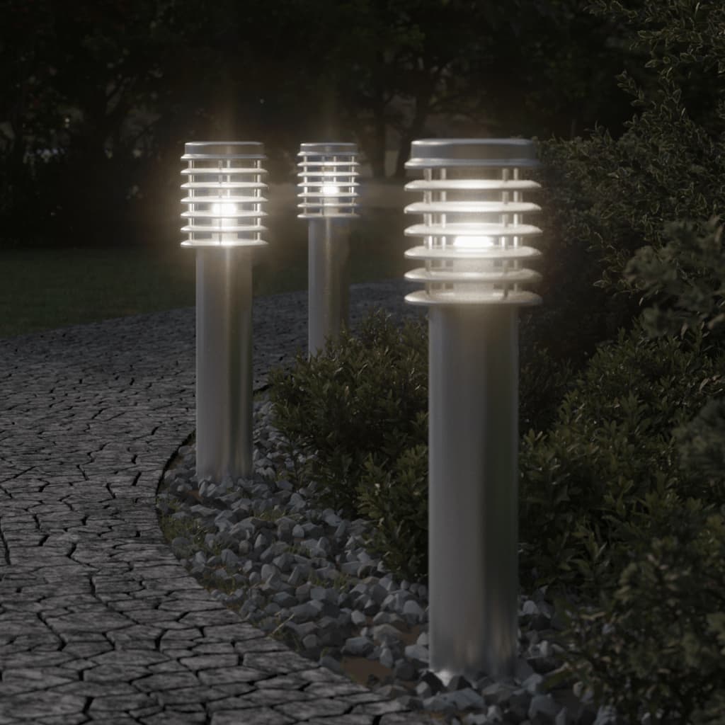 Farolas de exterior 2 unidades acero inoxidable 215 cm