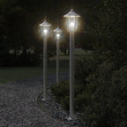 Farolas de exterior 2 unidades acero inoxidable 215 cm