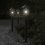 Farolas de exterior 2 unidades acero inoxidable 215 cm
