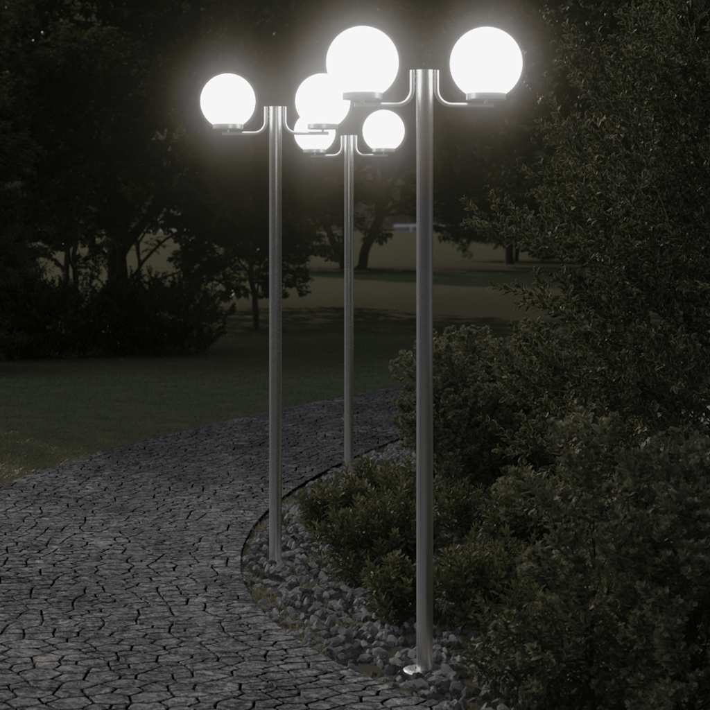 Farolas de exterior 2 unidades acero inoxidable 215 cm