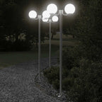 Farolas de exterior 2 unidades acero inoxidable 215 cm