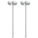 Farolas de exterior 2 unidades acero inoxidable 215 cm