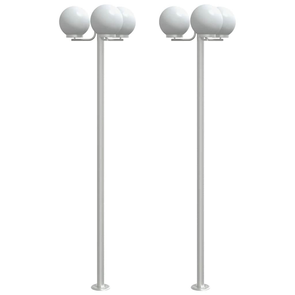 Farolas de exterior 2 unidades acero inoxidable 215 cm