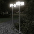Farolas de exterior 2 unidades acero inoxidable 215 cm
