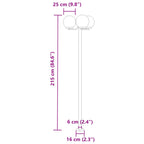 Farolas de exterior 2 unidades acero inoxidable 215 cm