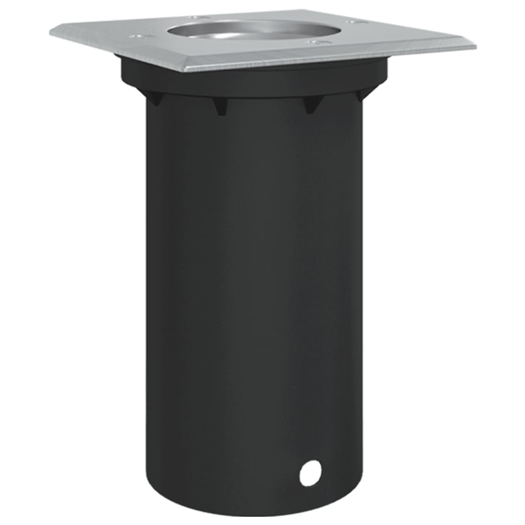 Foco de suelo de exterior cuadrado aluminio negro 10,5x10,5 cm
