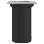 Foco de suelo de exterior cuadrado aluminio negro 10,5x10,5 cm