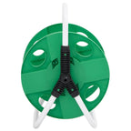 Carrete de rollo para manguera de pie acero verde 45 m 1/2"