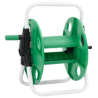 Carrete de rollo para manguera de pie acero verde 45 m 1/2"