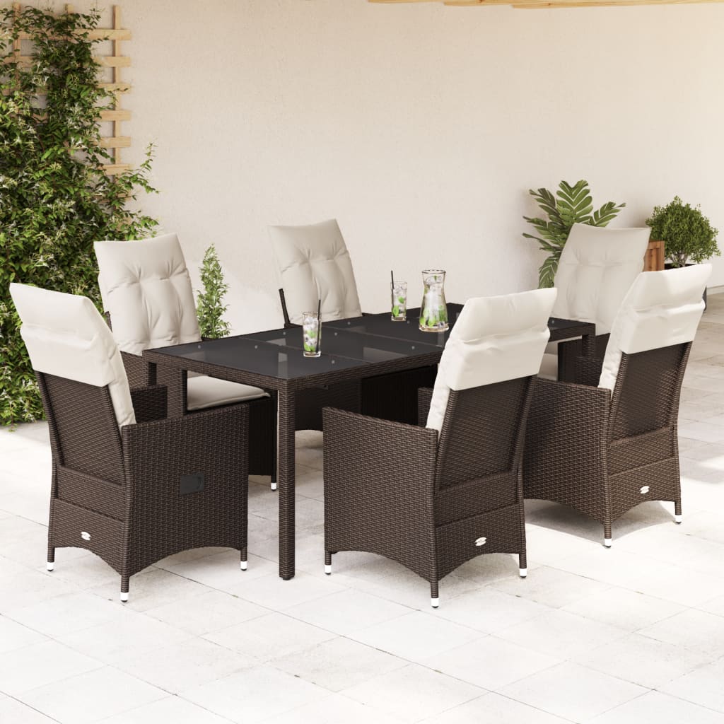 Juego de comedor para jardín 9 piezas textilene negro