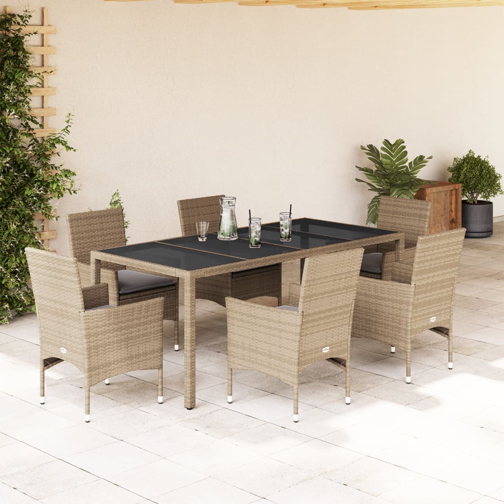 Juego de comedor para jardín 9 piezas textilene negro